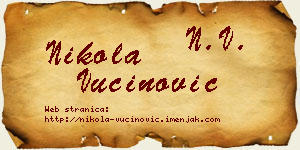 Nikola Vučinović vizit kartica